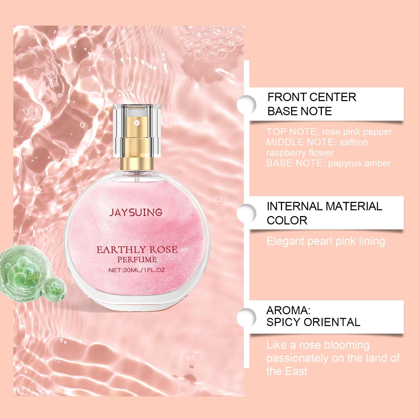 Jaysuing Enchanter Rose Pheromone Perfume for Women | Long-Lasting Floral Scent | 30ml
